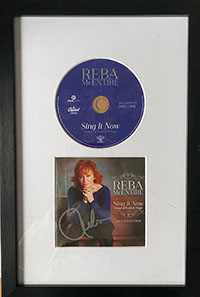  Signed Albums Framed - Reba Sing it Now Signed CD